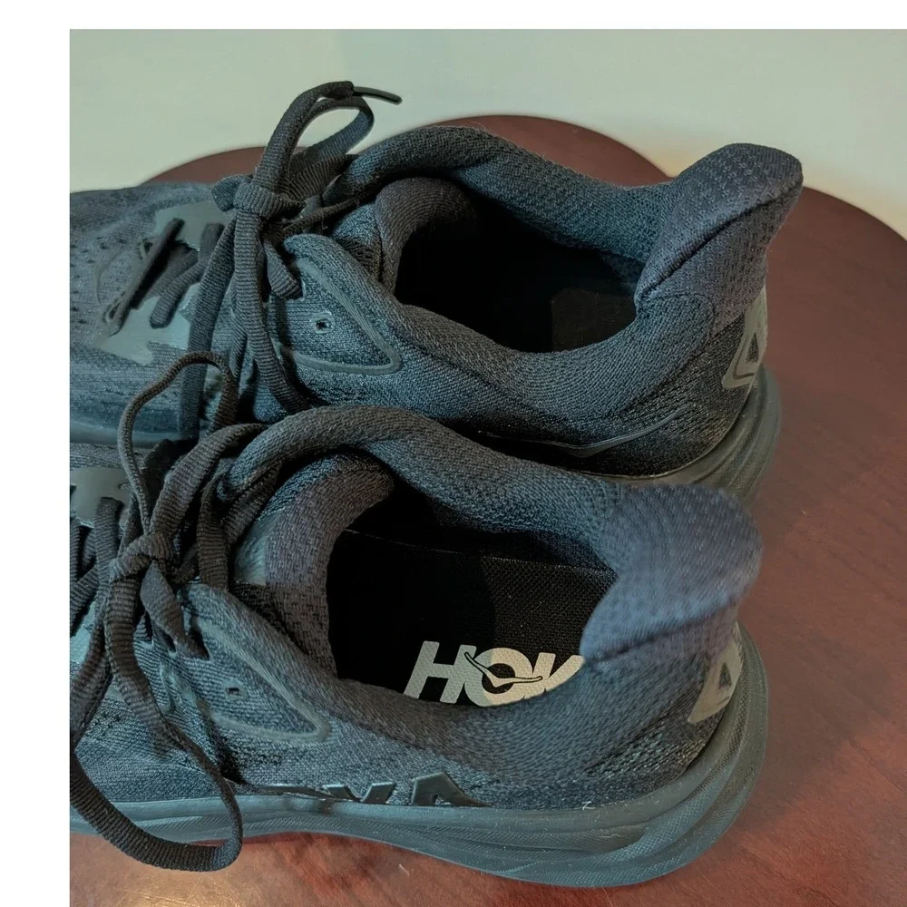 Hoka Clifton 10 Triple Black Mens Running Shoes 1162030 Size 7.5 D